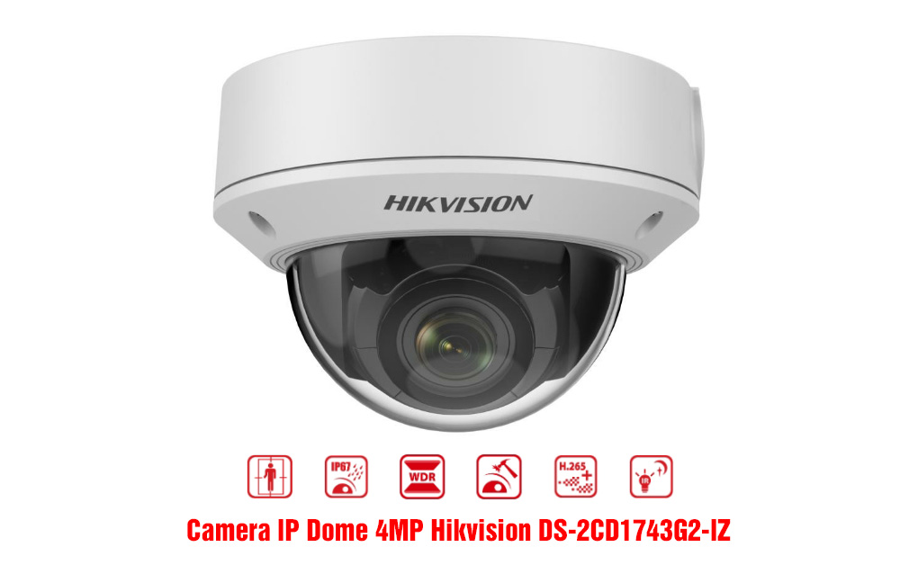 Camera IP Dome 4MP Hikvision DS-2CD1743G2-IZ