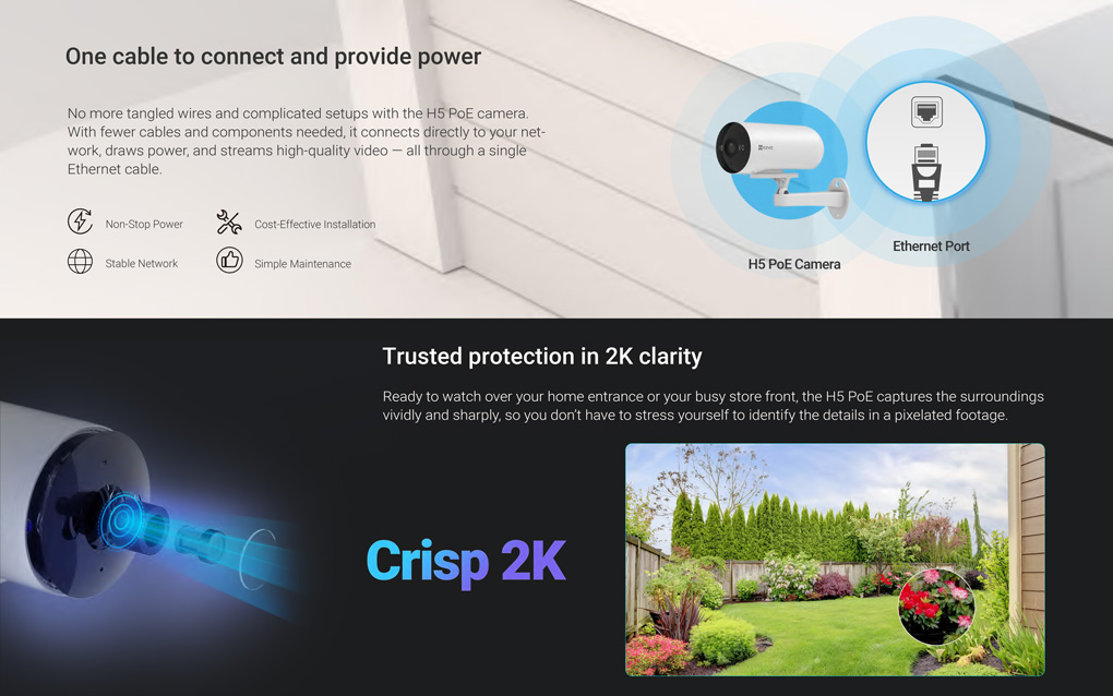 Camera ngoài trời EZVIZ H5 PoE 2K 4 Camera ngoài trời EZVIZ H5 PoE 2K