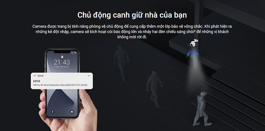 Camera ngoài trời quay quét EZVIZ H8 Pro (3K)