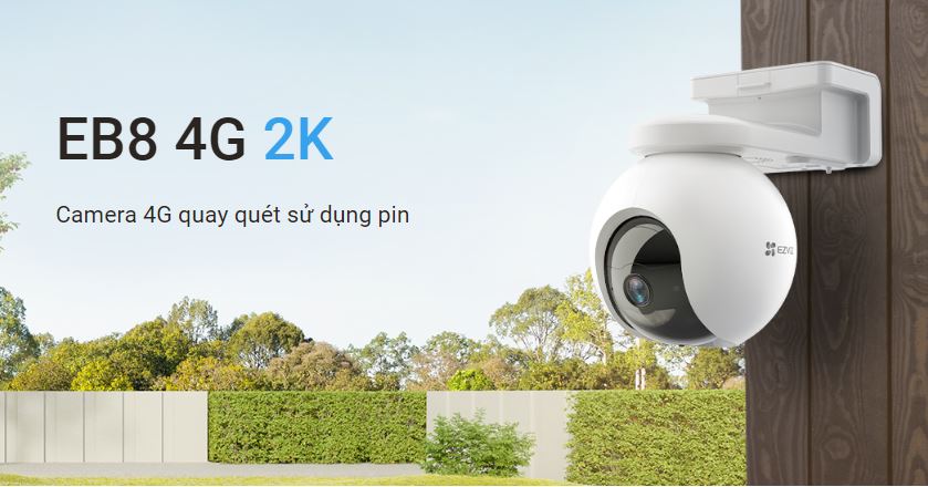 Camera pin sạc EZVIZ EB8 4G 4K