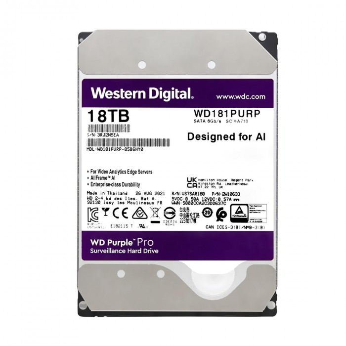 Ổ cứng giám sát WD Purple Pro 18TB WD181PURP