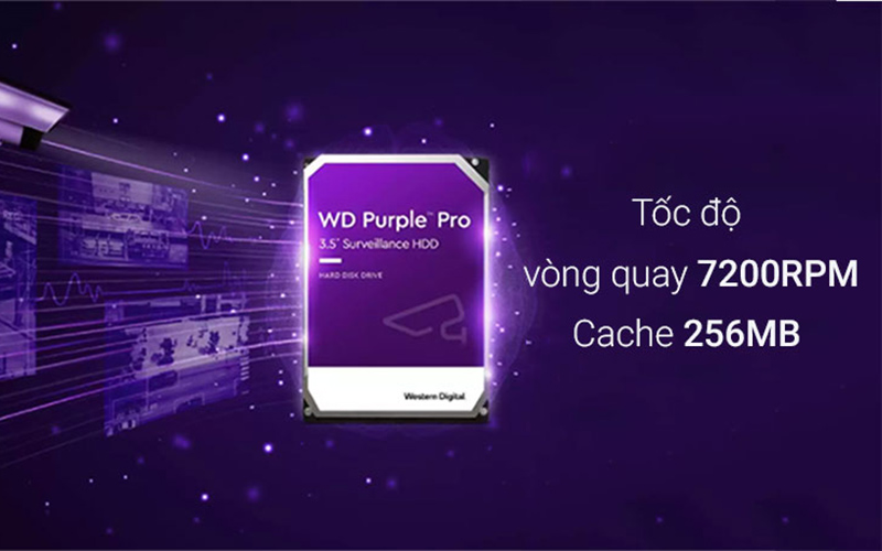 Ổ cứng giám sát WD Purple Pro 8TB WD8001PURP