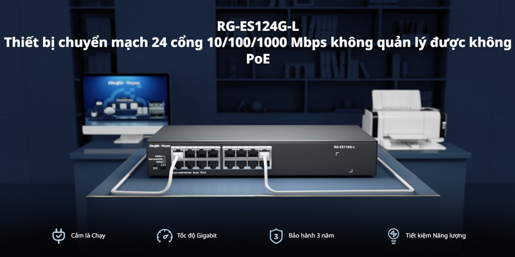Switch 24 port 1000M Reyee ES124G-L