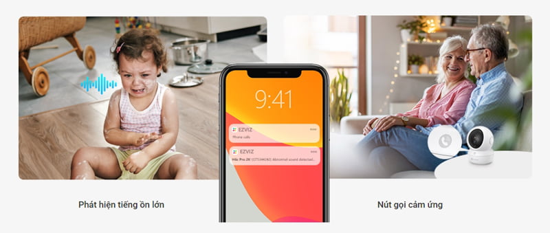 Camera WiFi quay quét EZVIZ H6C Pro 3K 5MP 3 Camera WiFi quay quét EZVIZ H6C Pro 3K 5MP