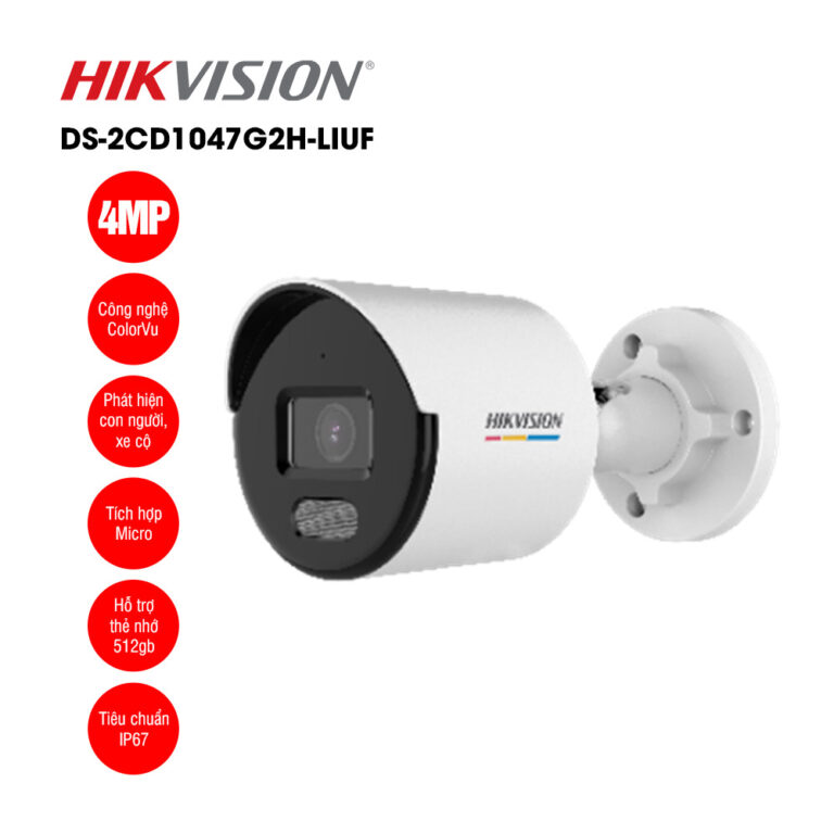 Camera IP 4MP thân trụ HIKVISION DS-2CD1047G2H-LIUF