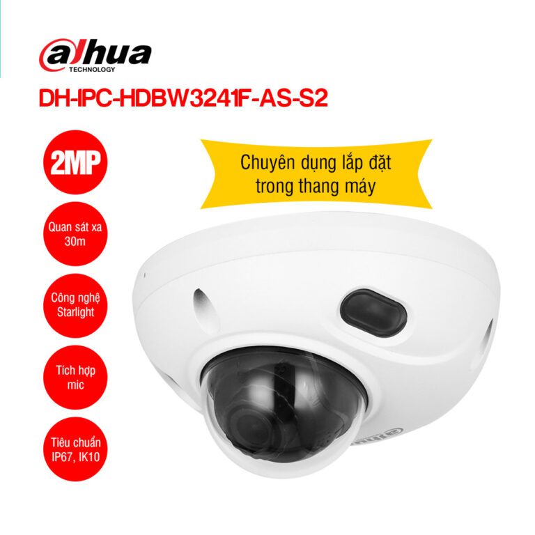 Camera IP 2MP DAHUA DH-IPC-HDBW3241F-AS-S2