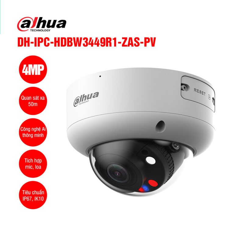 Camera IP 4MP DAHUA DH-IPC-HDBW3449R1-ZAS-PV