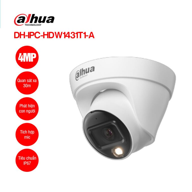 Camera IP Full Color 4MP DAHUA DH-IPC-HDW1431T1-A