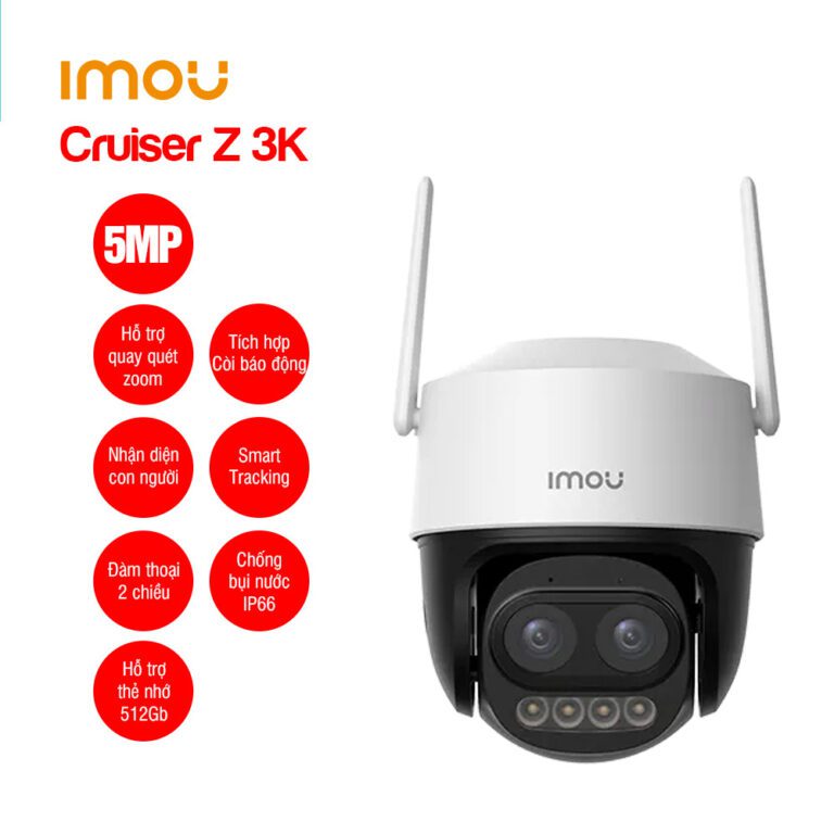 Camera Wifi quay quét zoom IPC-S7DP-5M0WEZ IMOU Cruiser Z 3K