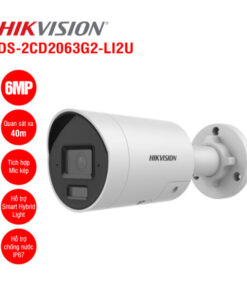 Camera IP thân trụ 6MP Hikvision DS-2CD2063G2-LI2U