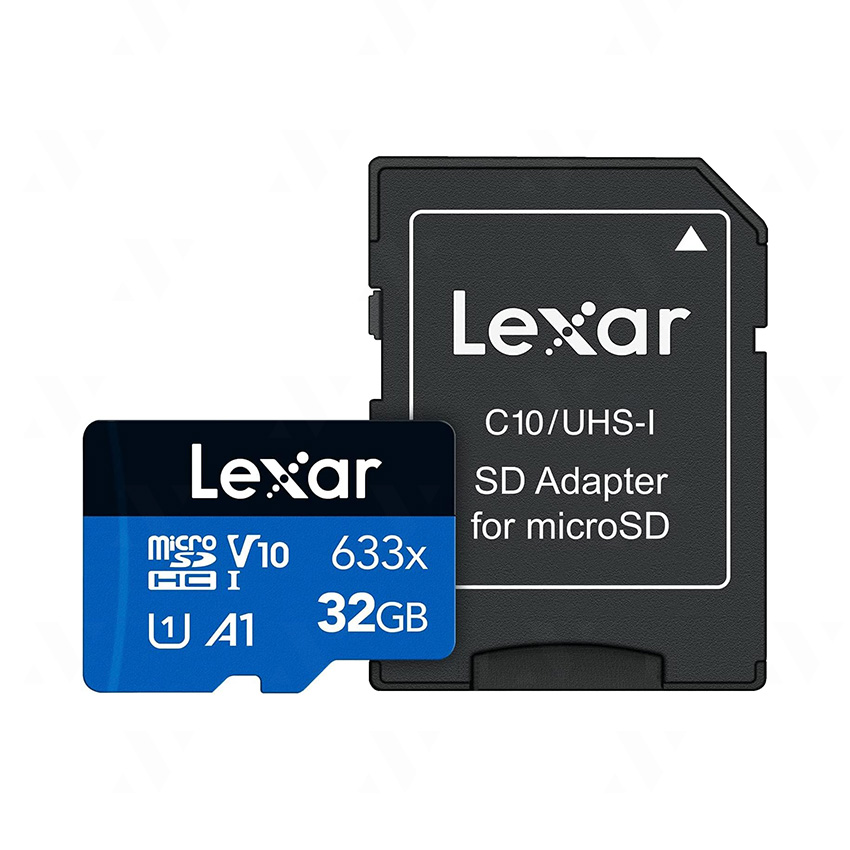 Thẻ Nhớ Lexar 633x microSDHC/XC UHS-I 32GB, Class 10, U3, V30, up to 100MB/s 1 Thẻ Nhớ Lexar 633x microSDHC/XC UHS-I 32GB, Class 10, U3, V30, up to 100MB/s