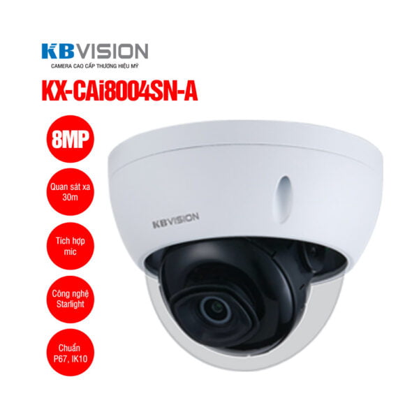 Camera IP Dome 8MP KBVISION KX-CAi8004SN-A 1 Camera IP Dome 8MP KBVISION KX-CAi8004SN-A