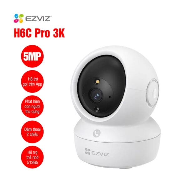 Camera WiFi quay quét EZVIZ H6C Pro 3K 5MP 1 Camera WiFi quay quét EZVIZ H6C Pro 3K 5MP