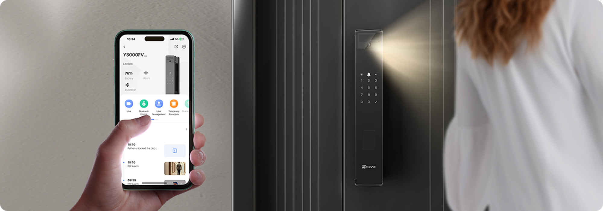 Khóa cửa thông minh Ezviz Y3000FVP Plus 2 Khóa cửa thông minh Ezviz Y3000FVP Plus - Ảnh 2