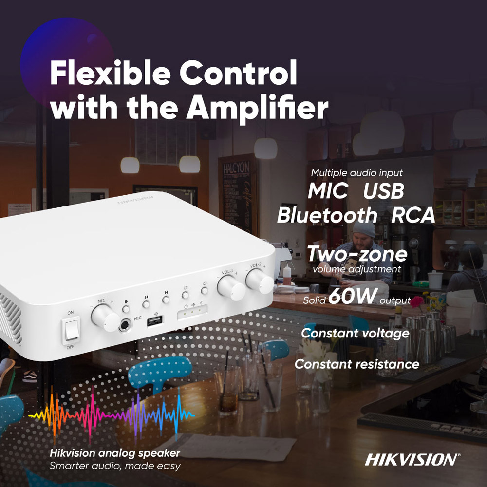 Âm ly Analog công suất 60W Hikvision DS-QAE0A60G1-VB 4 Âm ly Analog công suất 60W Hikvision DS-QAE0A60G1-VB - Ảnh 4
