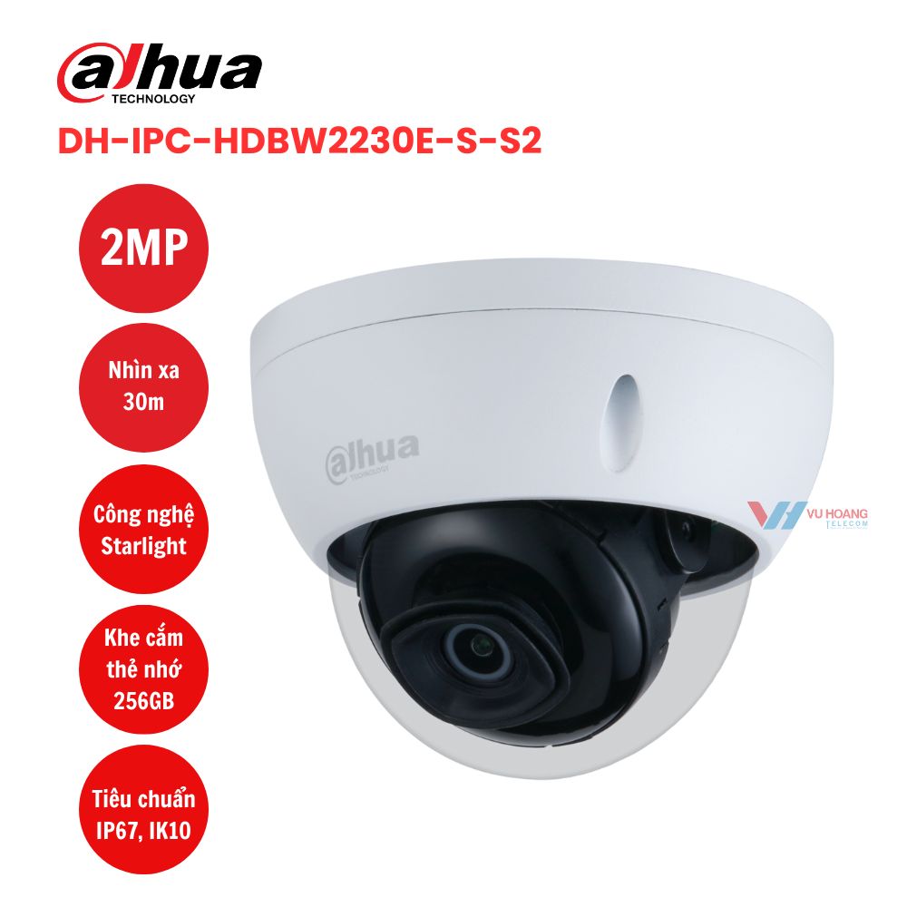 Camera IP 2MP DAHUA DH-IPC-HDBW2230E-S-S2 1 Camera IP 2MP DAHUA DH-IPC-HDBW2230E-S-S2
