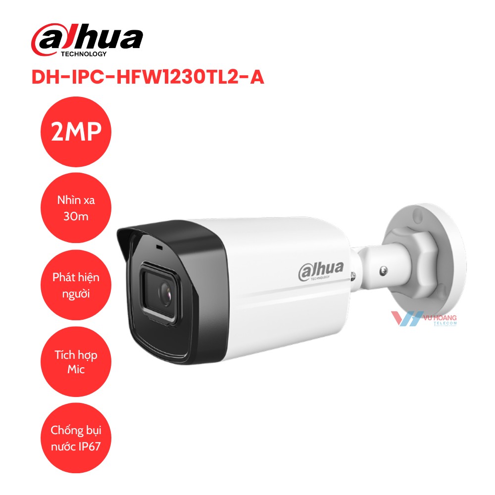 Camera IP 2MP DAHUA DH-IPC-HFW1230TL2-A 1 Camera IP 2MP DAHUA DH-IPC-HFW1230TL2-A