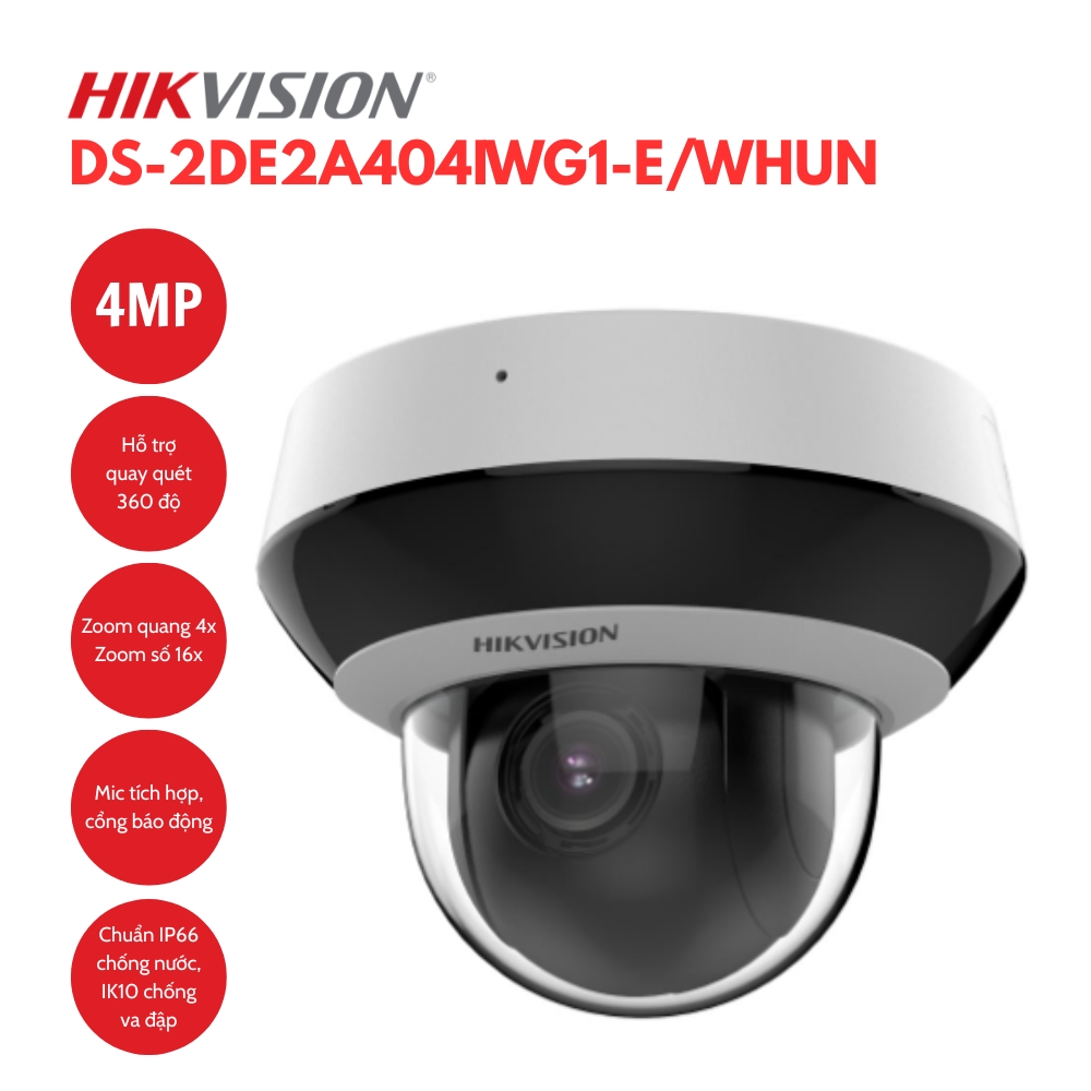 Camera IP Mini speed dome 4MP Hikvision DS-2DE2A404IWG1-E/WHUN 1 Camera IP Mini speed dome 4MP Hikvision DS-2DE2A404IWG1-E/WHUN