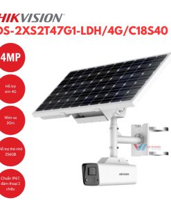 Camera IP năng lượng mặt trời 4G Hikvision DS-2XS2T47G1-LDH/4G/C18S40