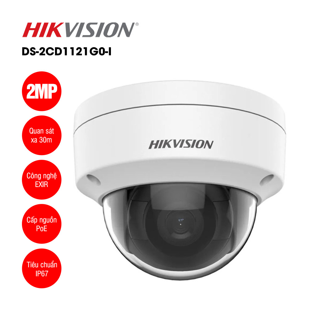 Camera IP 2MP bán cầu HIKVISION DS-2CD1121G0-I 1 Camera IP 2MP bán cầu HIKVISION DS-2CD1121G0-I