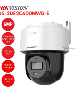 Camera IP Mini PT Smart Hybird Light 6MP Hikvision DS-2DE2C600MWG-E