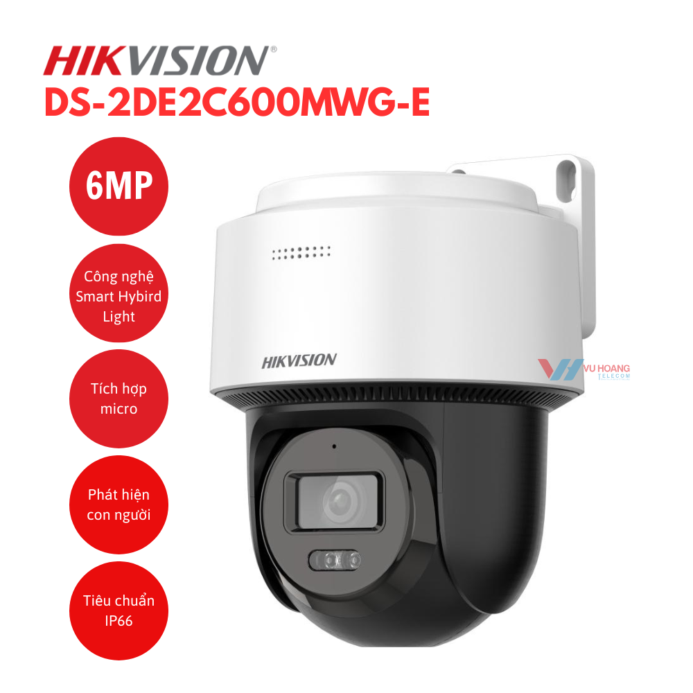 Camera IP Mini PT Smart Hybird Light 6MP Hikvision DS-2DE2C600MWG-E 1 Camera IP Mini PT Smart Hybird Light 6MP Hikvision DS-2DE2C600MWG-E