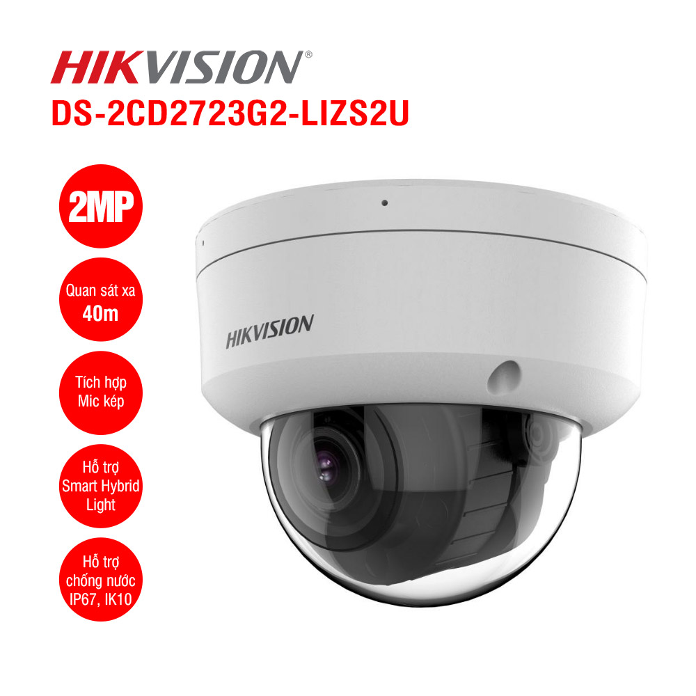 Camera IP Dome 2MP Hikvision DS-2CD2723G2-LIZS2U 1 Camera IP Dome 2MP Hikvision DS-2CD2723G2-LIZS2U