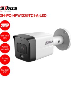 Camera IP 2MP Full Color DAHUA DH-IPC-HFW1239TC1-A-LED