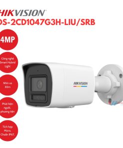 Camera IP 4MP thân trụ HIKVISION DS-2CD1047G3H-LIU/SRB