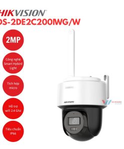 Camera IP Mini PT Smart Hybird Light 2MP Hikvision DS-2DE2C200IWG/W