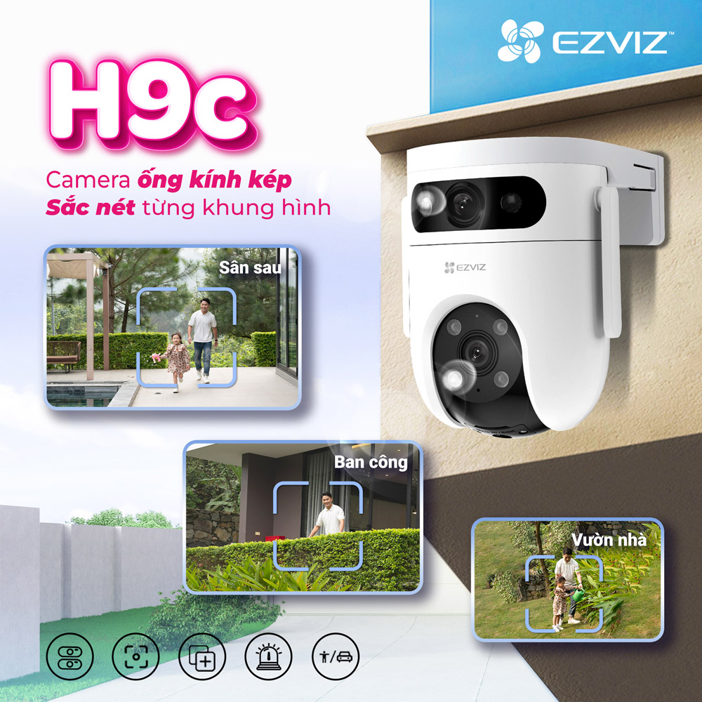 Camera WiFi quay quét, ống kính kép EZVIZ H9c Dual (3MP+3MP) 3 Camera WiFi quay quét, ống kính kép EZVIZ H9c Dual (3MP+3MP) - Ảnh 3