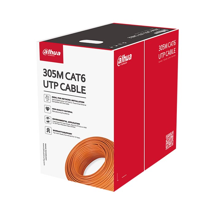 Cáp mạng UTP CAT.6 lõi hợp kim 305m DAHUA DH-PFM922I-6UN-C 1 Cáp mạng UTP CAT.6 lõi hợp kim 305m DAHUA DH-PFM922I-6UN-C