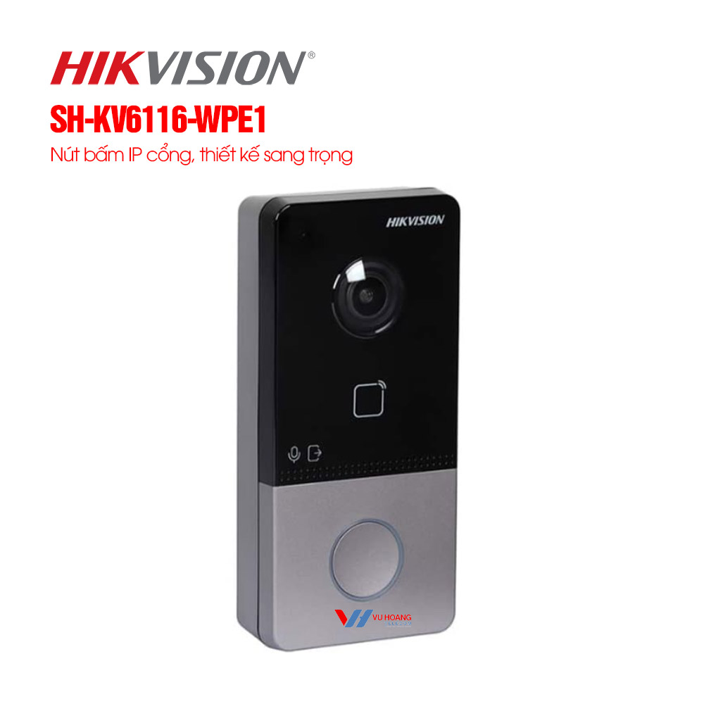 Nút bấm IP Hikvision SH-KV6116-WPE1 1 Nút bấm IP Hikvision SH-KV6116-WPE1