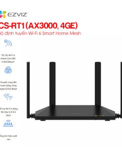Router 1800Mps WiFi 6 EZVIZ CS-RT1 (AX3000, 4GE)