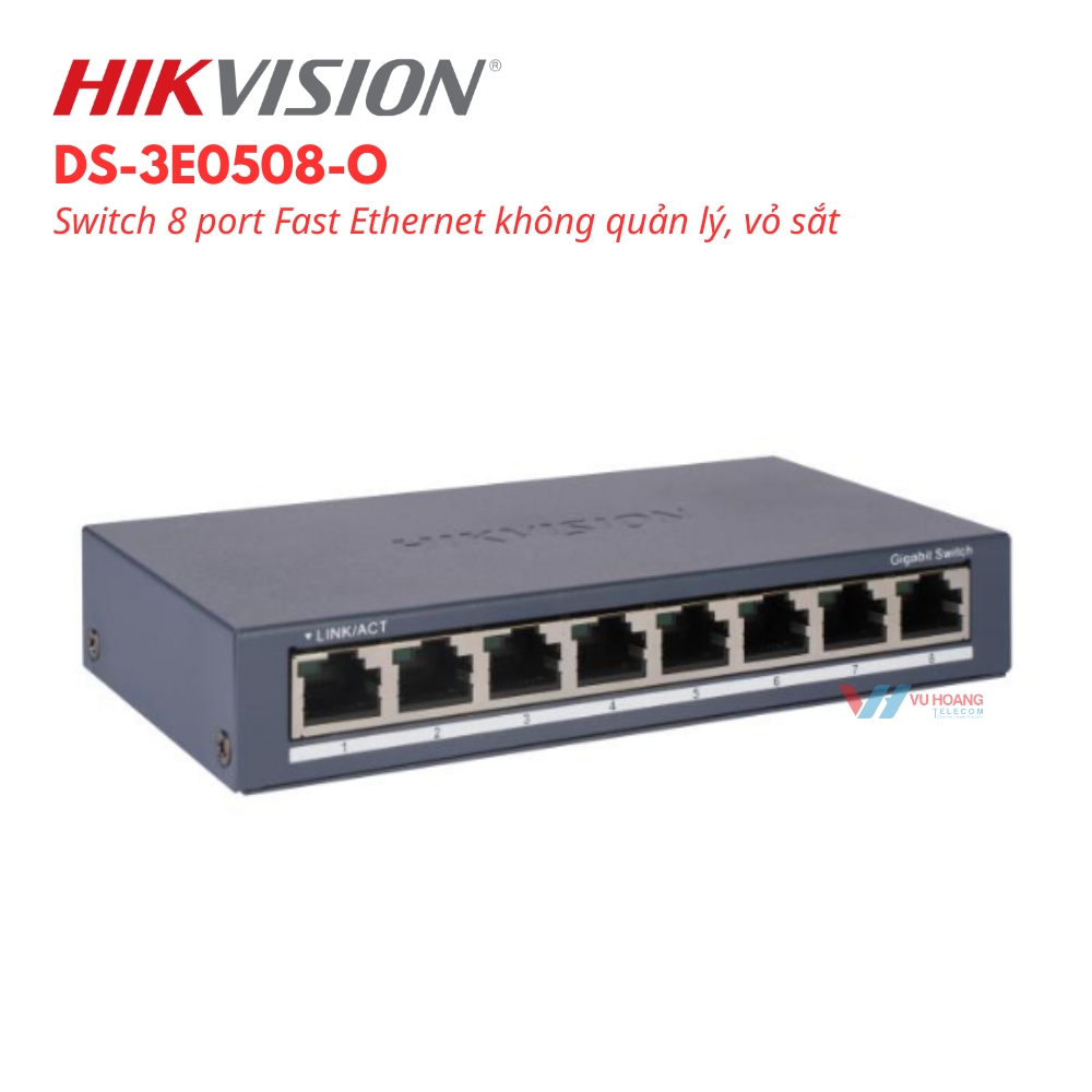 Switch không quản lý 8 cổng HIKVISION DS-3E0508-O 1 Switch không quản lý 8 cổng HIKVISION DS-3E0508-O